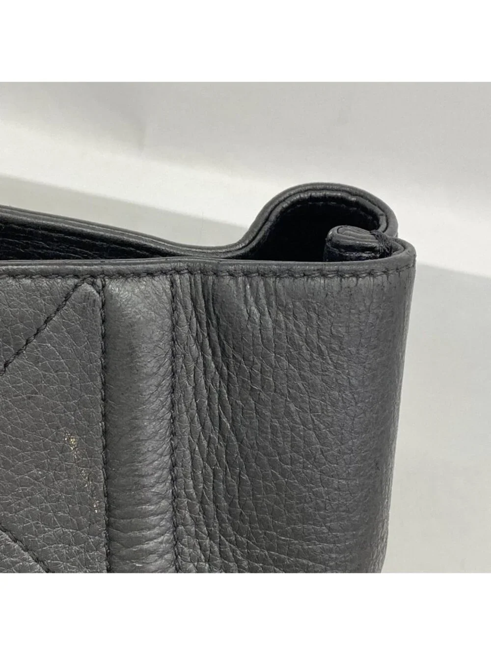 Chanel Tote Quilted Lambskin Black Silver 2-Way